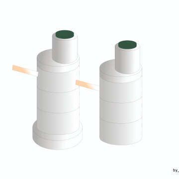 Септик из бетонных колец 1,5 м на 9 м.куб. 