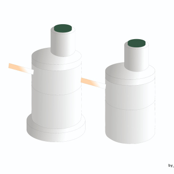 Септик из бетонных колец 1,5 м на 6 м.куб.